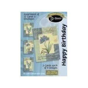  Boxed Gift Cards Birthday Flowers (12 Pack) Everything 