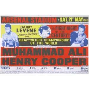  Boxing Muhammad Ali vs Henry Cooper poster 1966 Sports 