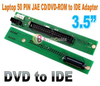 Laptop 50 PIN JAE CDROM CDRW DVD ROM to IDE Adapter  