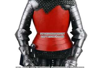 Bascinet Medieval Crusader Knight Armor w/ Great Sword  