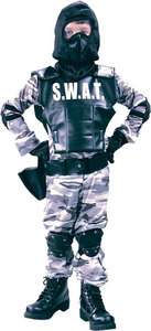 Childs Swat Team Uniform Boys Halloween Costume Sm  