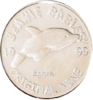 TY Beanie Baby BBOC Mint SILVER COIN 1.5 Splash Whale  