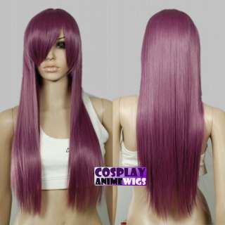 70cm Burgundy Red Heat Styleable Long Cosplay Wigs 76_1716  