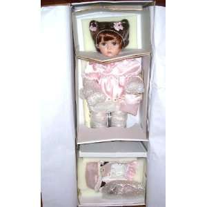   Stoppers Florence Maranuk Porcelain BRIDGET Doll with BABY & CARRIAGE
