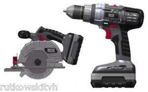 18 Volt Cordless Drill & Circular Saw Tool Set 052088867426  