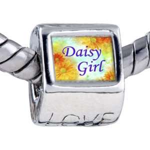   Bead Daisy Girl Photo Love European Charm Bead Fits Pandora Bracelet