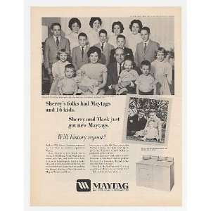    Evans Families Maytag Washer Dryer Print Ad (17154)