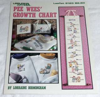 1991 Pee Wees Growth Chart Cross Stitch Leisure Arts  