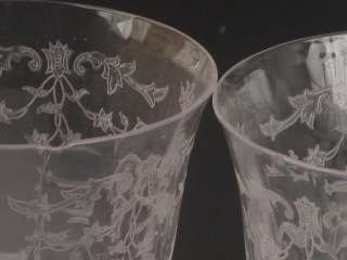 Set (6) Fostoria Crystal Navarre Water Goblets Glasses  