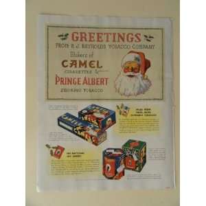 Camel cigarettes/Prince Albert pipe tobacco. 1938 full 