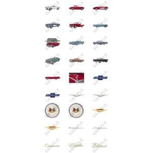  GM Classic 50s Cars Embroidery Designs on a Multi Format 