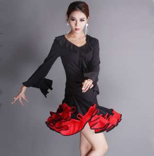   salsa cha cha tango Ballroom Dance Dress Top & Skirt #P093  