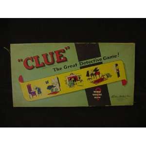 CLUE   THE GREAT DETECTIVE GAME BY PARKER BROTHERS   VINTAGE 1949 1950 
