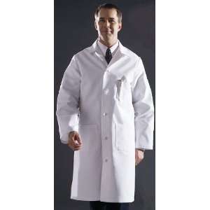 Medline 317TNS48 Lab Coat   Mens   White   Full   Knot Button   Size 