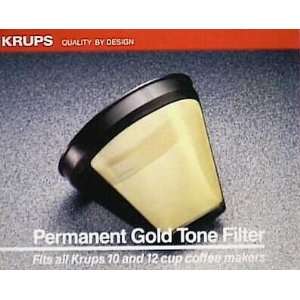  3 each Krups Permanent Gold Tone Filter (053)