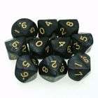 Blue Gold Pearl D D RPG Roleplaying Polyset Dice Set items in 