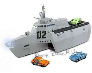   Cars 2 Combat Ship Play Set W/ 3 Diecast Cars Collector Case  