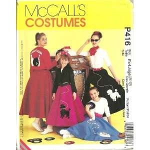  Girls Costumes McCalls Costume Sewing Pattern P416 (Size 
