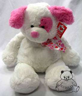 Cuddle Doos Puppy Dog Pink White Ganz Plush Toy Stuffed Animal Love 