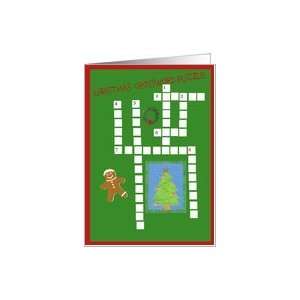  Christmas Crossword Puzzle Card Card Health & Personal 