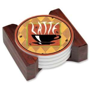  Coffee Theme Ceramic Drink Coaster Set