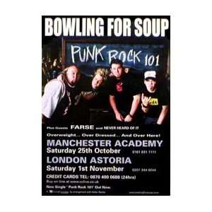 BOWLING FOR SOUP Punk Rock 101 Music Poster