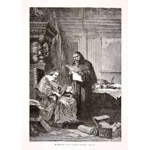  1875 Woodcut Alphonse Neuville Cardinal Richelieu Francois 