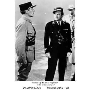 Claude Rains (Capt Renault) Casablanca Round up the Usual Suspects 