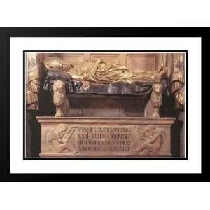  Donatello 24x18 Framed and Double Matted Funeral Monument 