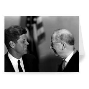 John F. Kennedy and Eamon De Valera   Greeting Card (Pack of 2)   7x5 