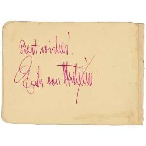   Film Actor & Director Erich Von Stroheim Signed 