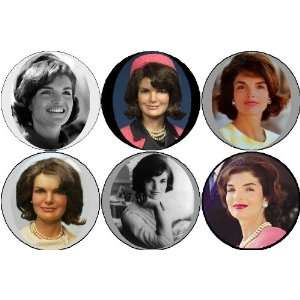  Set of 6 Jacqueline Kennedy Onassis 1.25 MAGNETS Jackie 