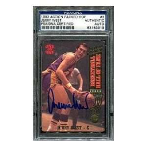 Jerry West Autographed 1993 Action Packed Card (PSA Slabbed)   Signed 
