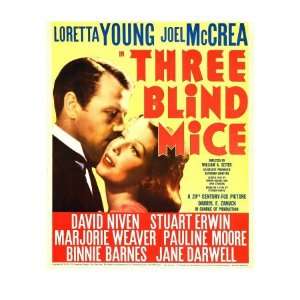  Three Blind Mice, Joel Mccrea, Loretta Young on Window 