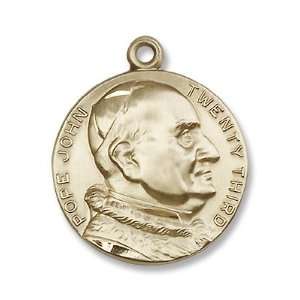  14kt Gold St. Pope John XXII Medal Jewelry