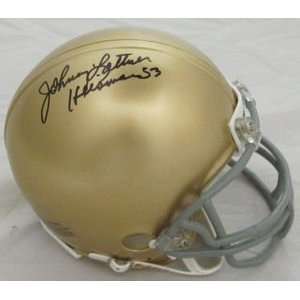 Johnny Lattner Autographed/Hand Signed Notre Dame Mini Helmet