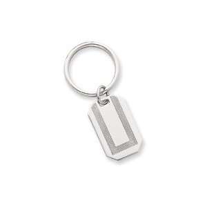   Plated Polished With Engraveable Area Key Ring Kelly Waters Jewelry