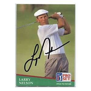  Larry Nelson Autographed/Signed 1991 Pro Set Card: Sports 