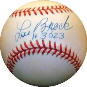 Lou Brock Autographed/Hand Signed Baseball inscribed 3023