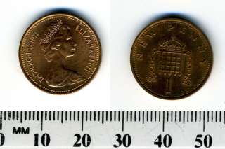   1971   1 Penny Bronze Coin   Queen Elizabeth II   Uncirculated  