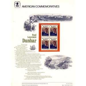   Paul Laurence Dunbar African American Poet of the People Issued 1975
