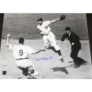 Phil Rizzuto Autographed/Hand Signed New York Yankees 16x20 Action 