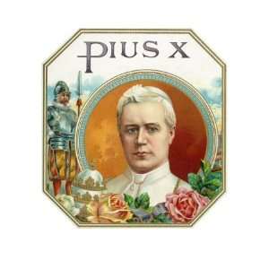  Pope Pius X Brand Cigar Box Label Premium Poster Print 