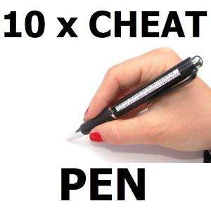 10 x CHEAT PEN FOR EXAMS, NOTES  PEN FOR CHEATING   