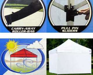 New EZ UP 10 Pop Up Canopy Gazebo Tent   Weight Bags  