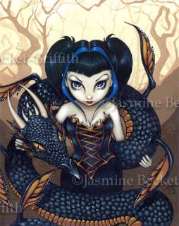 Dark Dragon gothic fantasy corset fairy art Jasmine Becket Griffith 