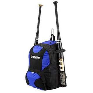 Worth Baseball/Softball Equipment Bag Back Pack Royal 043365019218 