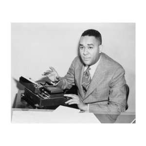 Richard Wright, Seated at Typewriter in 1945, the Year He Published 