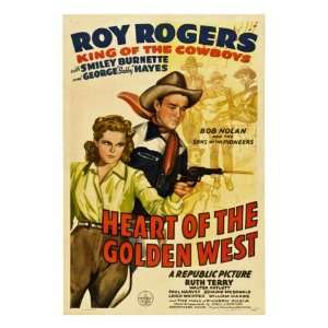 Heart of the Golden West, Ruth Terry, Roy Rogers, 1942 Premium Poster 