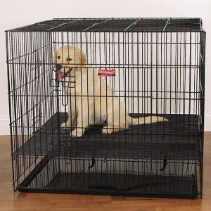 ProSelect Puppy Elevated Floor Playpen Cage Black LG  